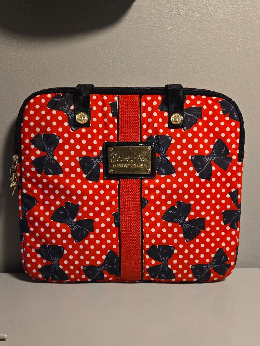 Betsey Johnson Red Polka Dot Bow Tablet Case